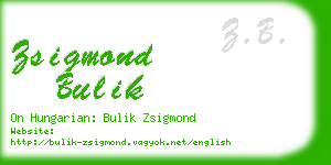 zsigmond bulik business card
